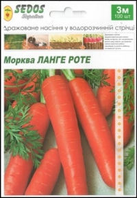 Семена моркови Ланге Роте, лента 3 метра