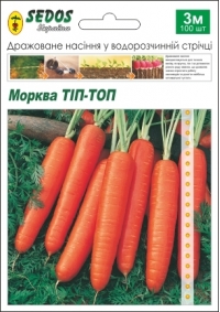 Семена моркови Тип -Топ, лента 3 метра